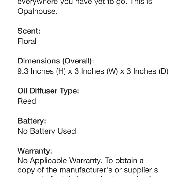 NIB Opalhouse Reed Oil Diffuser - Picture 4 of 5